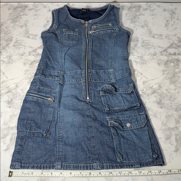 The Children's Place Girls Blue Denim Dress Size 8 - Picture 5 of 8